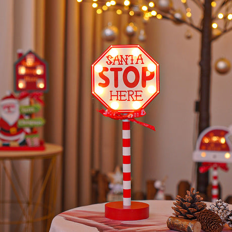 LED Christmas decorative lights, stop signs, Christmas hats, crown shaped lights, storefront ambient lights - V.I.P Digital Presence