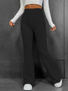 Fashionable and casual solid color micro flared high waisted pants for women - V.I.P Digital Presence