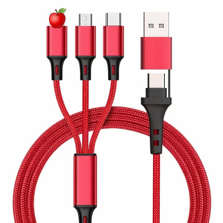 PD two to three braided data cable Type-C three in one car phone charging cable USB multifunctional charging - V.I.P Digital Presence