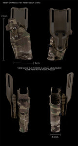 6354DO Left - handed Tactical Pistol Glock 17 Holster with X300U - A QLS Adapter, Leg Shroud, Drop, and MHA Leg Strap Kit - V.I.P Digital Presence