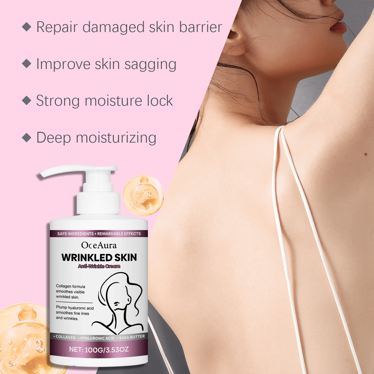 Body Firming Cream Moisturizes Tender Skin With Fresh, Non-Sticky Firming And Light Lines Body Care Cream