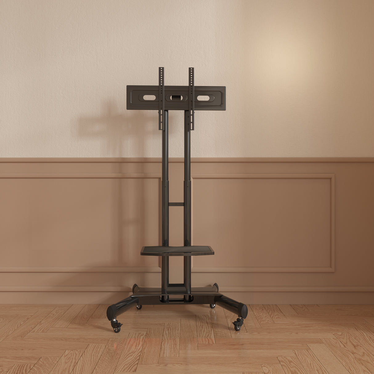 FANCO Universal Rotating TV Stand, suitable for 32-80 inch TVs, adjustable tilt height, maximum VESA 600x400mm (black) - V.I.P Digital Presence