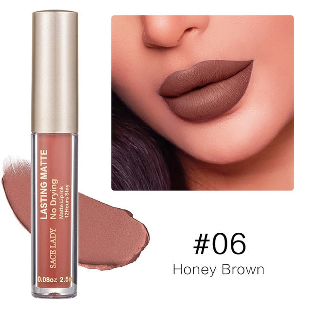 Make Up Waterproof Nude Lipstick Long Lasting Liquid Matte Lipstick Kit Lip Gloss Cosmetics Lipgloss Lip Makeup - V.I.P Digital Presence