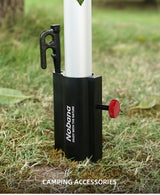 Soporte de varilla para toldo de camping al aire libre, soporte de varilla para tienda de campaña, soporte de tubo fijo, base de ajuste para sombrilla de pesca