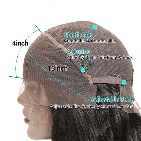 13 * 4 full frontal lace, first tier bob, European and American full human hair wig - V.I.P Digital Presence