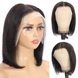 Front Lace Wig Headband Real Human Hair 13 * 4 Bob Wig Straight Human Hair - V.I.P Digital Presence