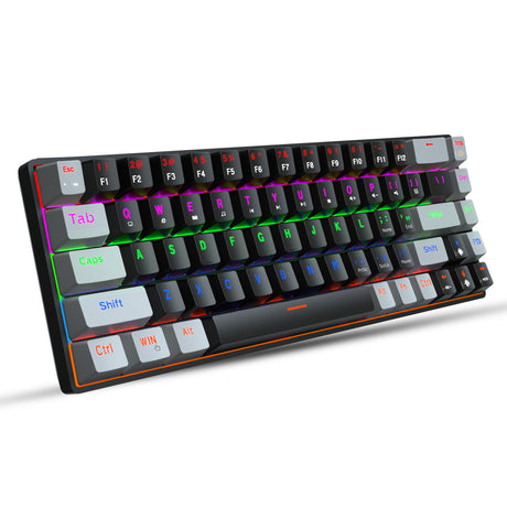 New 68 key RGB luminous esports game with blue and red axis mechanical keyboard laptop MAC 60% - V.I.P Digital Presence