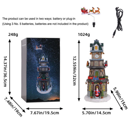 Christmas gift, Christmas luminous rotating music box, children's birthday night light - V.I.P Digital Presence
