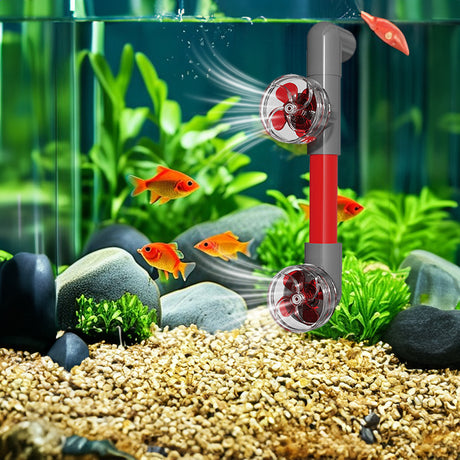 4-Blade Auto-Rotating Fan Kit for Fish Tank Outlet - Clover Accessories, Aquarium Filter Screen Add - ons - V.I.P Digital Presence