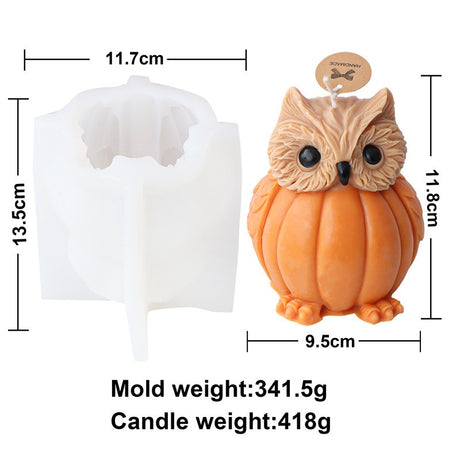 New Halloween Pumpkin Ghost Silicone Candle Mold Frog Owl Fox Pumpkin Animal Scented Plaster Resin - V.I.P Digital Presence
