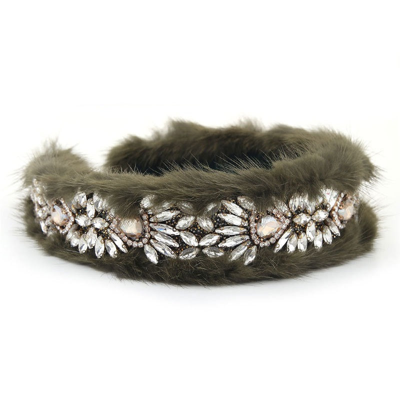 Versatile glass diamond full diamond mink velvet hair accessory - V.I.P Digital Presence