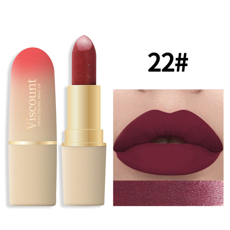 Waterproof And Durable Lipstick Velvet Fine Glitter Matte Lip And Cheek Dual-Use Lipstick - V.I.P Digital Presence