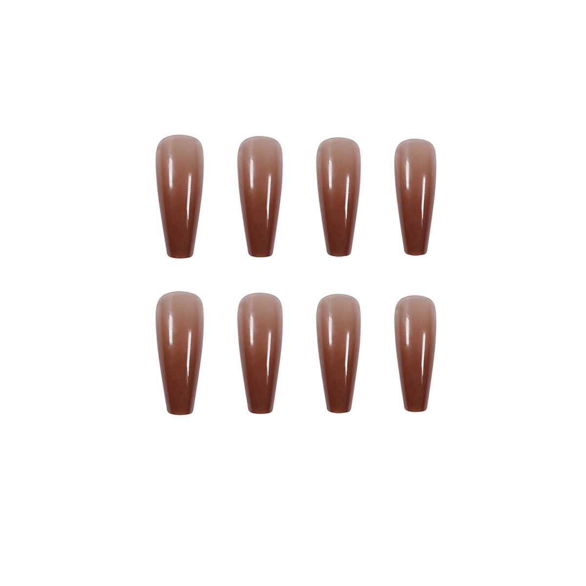 Ice Transparent Color Coffee Long Ballet Wear Manicure Finished Fake Nail Manicure Patch Nail Patch Removable Nail - V.I.P Digital Presence