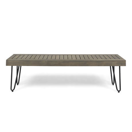 JANE INDUSTRIAL WOOD AND METAL BENCH - V.I.P Digital Presence