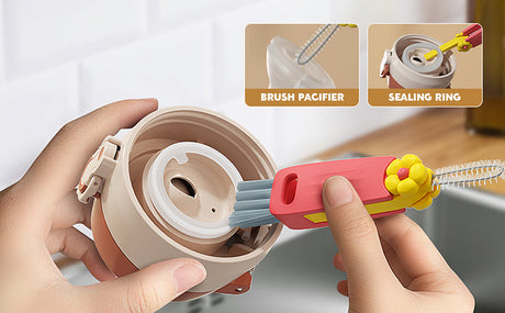 3 in 1 Cup Lid Cleaning Brush Crevice Cleaning Brush for Bottle Gap Tight Spaces Cup - V.I.P Digital Presence