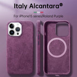 Italian Alcantara Case for iPhone 15 Pro Max Business Leather Phone Back Cover for iPhone 13 Pro Max Magnets - V.I.P Digital Presence