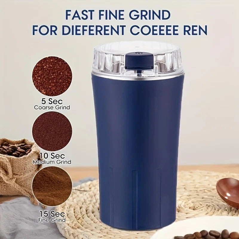 Electric Coffee Bean Grinder Multifunctional with One-Press Control Food Processor Blender for Espresso Nuts Grains Easy Clean - V.I.P Digital Presence