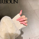 Nail Art Fake Nails Stiletto Tips Clear Press on Long False with Glue Coffin Stick Display Full Cover Artificial Designs Matte - V.I.P Digital Presence