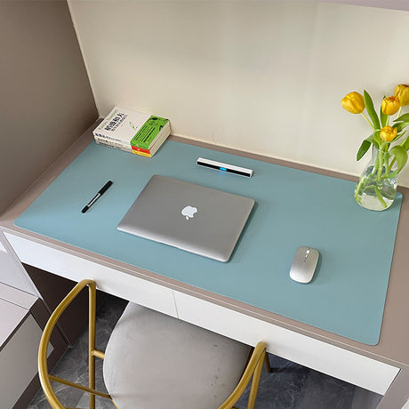 1 Pcs Large Size 60*30mm Office Desk Protector Mat PU Leather Waterproof Mouse Pad Desktop Keyboard Desk Pad Gaming Mousepad - V.I.P Digital Presence