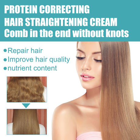 Protein Correcting Hair Straightening Cream, Smoothing And Repairing Damaged Hair Smoothing Cream Without Straightening - V.I.P Digital Presence