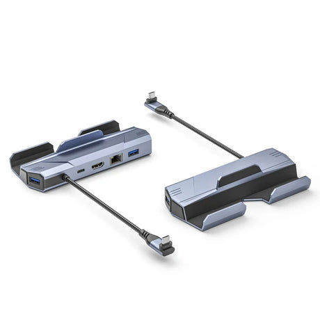 Steam Deck Dock 6 in 1 Steam Deck Rog Ally Docking Station Stand Accessories 3*USB 3.0 HDMI 4K@60Hz Gigabit Ethernet PD 100W Hub - V.I.P Digital Presence