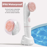 2-Speed 2-In-1 Silicone Facial Cleanser Sonic Vibration Face Wash Brush Electric Face Wash Pore Cleanser - V.I.P Digital Presence