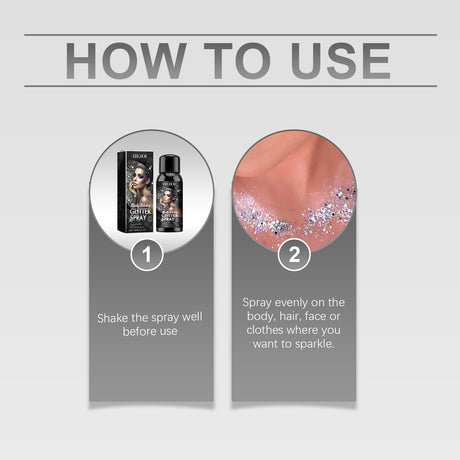 Stage Makeup Glitter Spray, Highlighter Spray Natural Stereo Long-Lasting Brightening Glitter - V.I.P Digital Presence