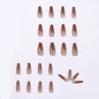 Ice Transparent Color Coffee Long Ballet Wear Manicure Finished Fake Nail Manicure Patch Nail Patch Removable Nail - V.I.P Digital Presence