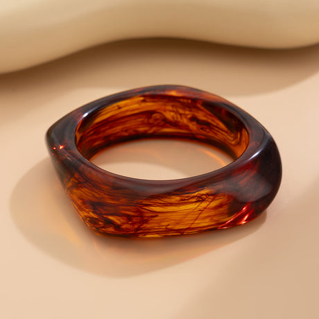 Vintage Irregular Dyeing Bracelet Round Wide Face Acrylic Bracelet for Women - V.I.P Digital Presence
