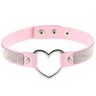 Japan's Harajuku Soft Girl Black Rhinestone Peach Heart Love-Shaped Collar Women's Neck Strap Collarbone Necklace Short - V.I.P Digital Presence