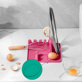 Silicone Pot Lid Rack, Kitchen Storage Rack, Pot Lid, Soup Spoon Pad, Seated Spatula Rack, Household Storage Rack - V.I.P Digital Presence