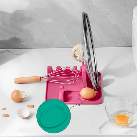 Silicone Pot Lid Rack, Kitchen Storage Rack, Pot Lid, Soup Spoon Pad, Seated Spatula Rack, Household Storage Rack - V.I.P Digital Presence