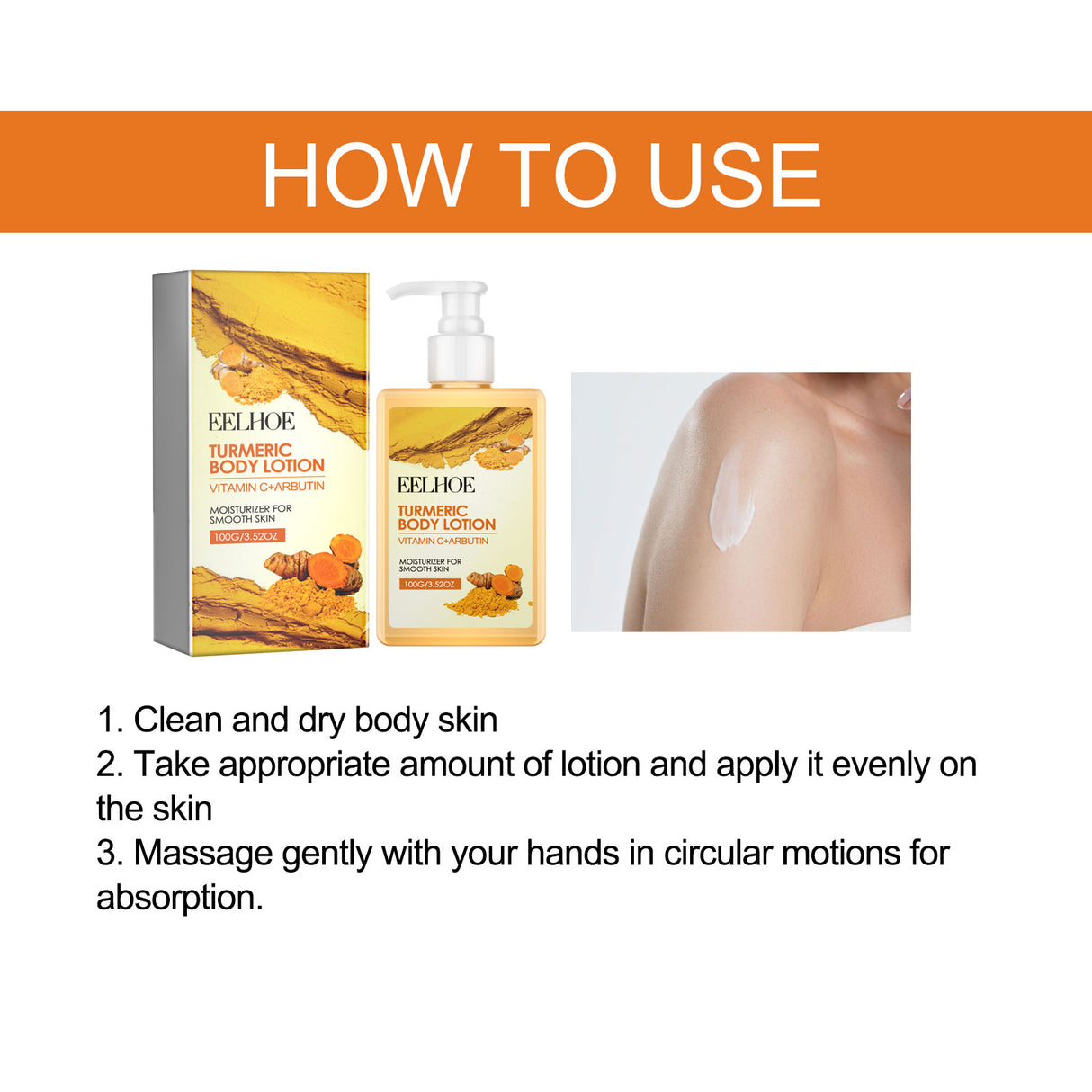 Turmeric Body Lotion, Moisturizing And Moisturizing Whitening Skin Refreshing And Brightening Winter Skin Care Body Lotion - V.I.P Digital Presence