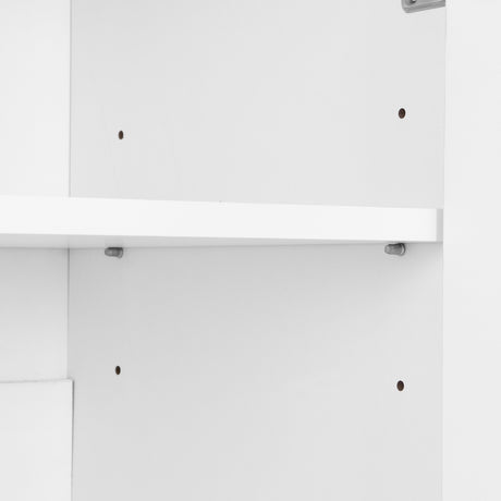 ON-TRANS Elegant Shoe Cabinet with Arched Doors and Drawers, Storage Side Panels, Adjustable Shelves and Solid Wood Legs, White - V.I.P Digital Presence