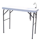 Outdoor Fish and Game Cutting Cleaning Table w/Sink and Faucet - V.I.P Digital Presence