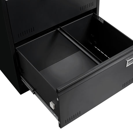 Filing Cabinet Lateral File Cabinet 3 Drawer Blcak Locking Metal File Cabinets Three Drawer - V.I.P Digital Presence
