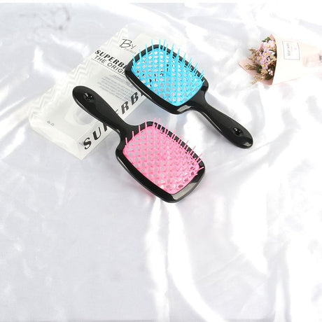 Honeycomb hollow massage comb, smooth hair grid comb, smooth hair dry and wet dual-purpose comb, curly and fluffy hair styling comb - V.I.P Digital Presence