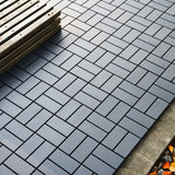Plastic interlocking deck tiles, 44 terrace deck tiles, 12 "x12" square waterproof terrace floor tiles, gray - V.I.P Digital Presence