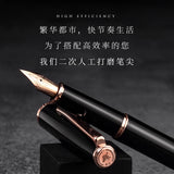 Pluma estilográfica LT Hongdian de oro rosa 920, punta superfina/fina de 0,4/0,5 mm, elegante y excelente para regalo de oficina.