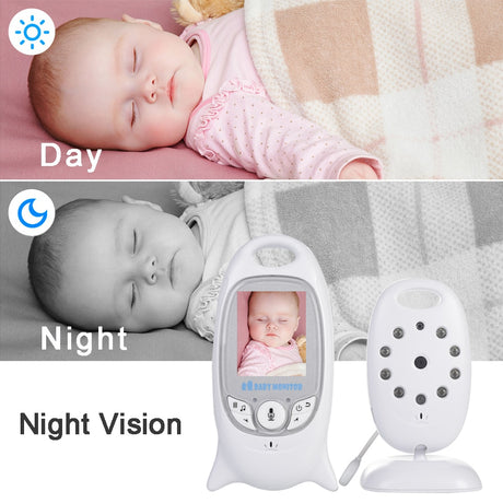 VB601 Baby Monitor 2 inch BeBe Baba Electronic Babysitter Radio Video Nanny Camera Night Vision Temperature Monitoring 8 Lullaby - V.I.P Digital Presence