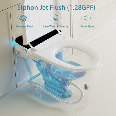 ST-GP-01 Smart Toilet with Heating, Portable Toilet with Automatic Opening and Closing, 1.28GPF Water Tank Free Toilet, White - V.I.P Digital Presence
