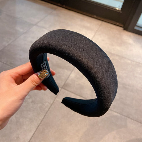 Candy colored thick sponge hair hoop for women's solid color wide edged and minimalist headband - V.I.P Digital Presence