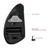Wireless Mouse Ergonomic Optical 2.4G 800/1200/1600DPI Colorful Light Wrist Healing Vertical Mouse - V.I.P Digital Presence