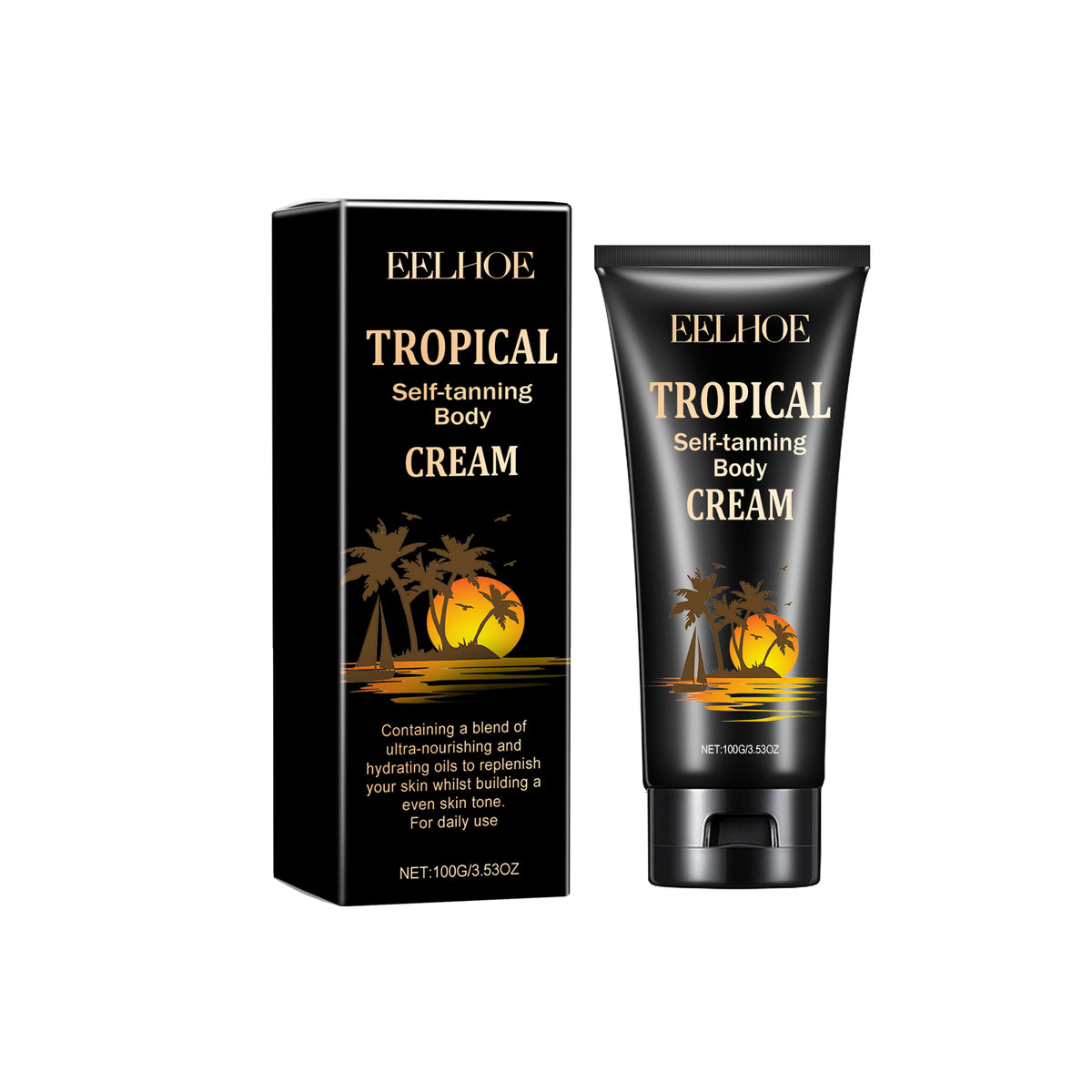 Tropical Self-Tanning Body Cream, Natural Wheatskin Moisturizing And Moisturizing Cream For Tanning And Tanning - V.I.P Digital Presence