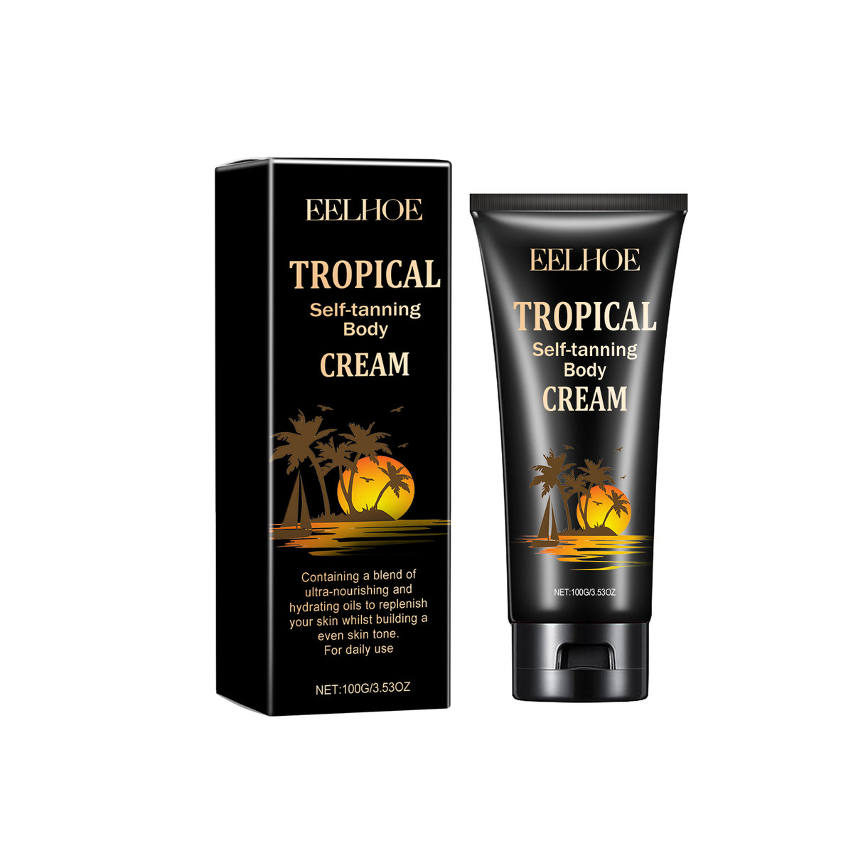 Tropical Self-Tanning Body Cream, Natural Wheatskin Moisturizing And Moisturizing Cream For Tanning And Tanning - V.I.P Digital Presence