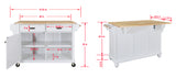 Cambridge Natural Wood Top Kitchen Island with Storage Gray + Solid Wood+MDF