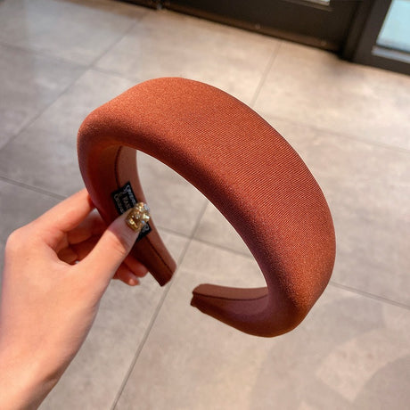 Candy colored thick sponge hair hoop for women's solid color wide edged and minimalist headband - V.I.P Digital Presence