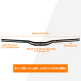 TOSEEK Carbon Fiber MTB Handlebar, 31.8mm, One-piece, Swallow-shaped - Ideal for Mountain Bikes - V.I.P Digital Presence