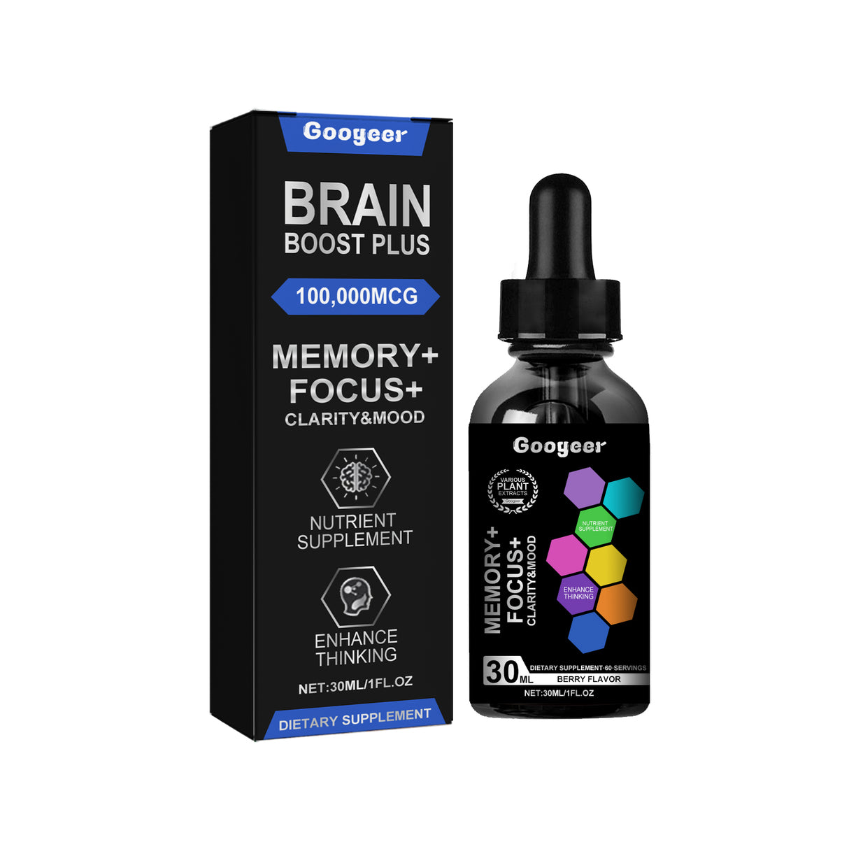 Brain Boost Plus, Relieve Anxiety Fatigue Enhance Energy Body Care Drops - V.I.P Digital Presence
