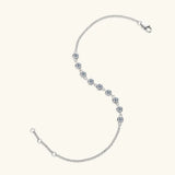 Inlaid Moissanite 925 Sterling Silver Bracelet - V.I.P Digital Presence
